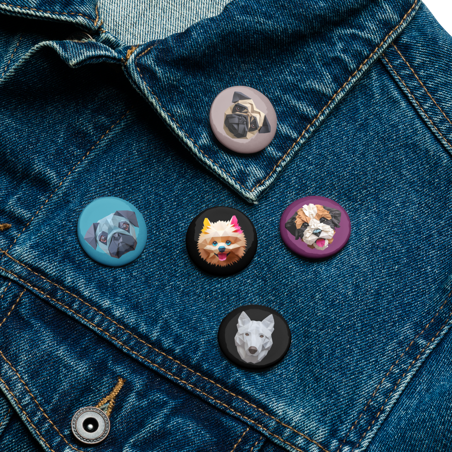 Plucky Paw Badge Pack - Set of pin buttons